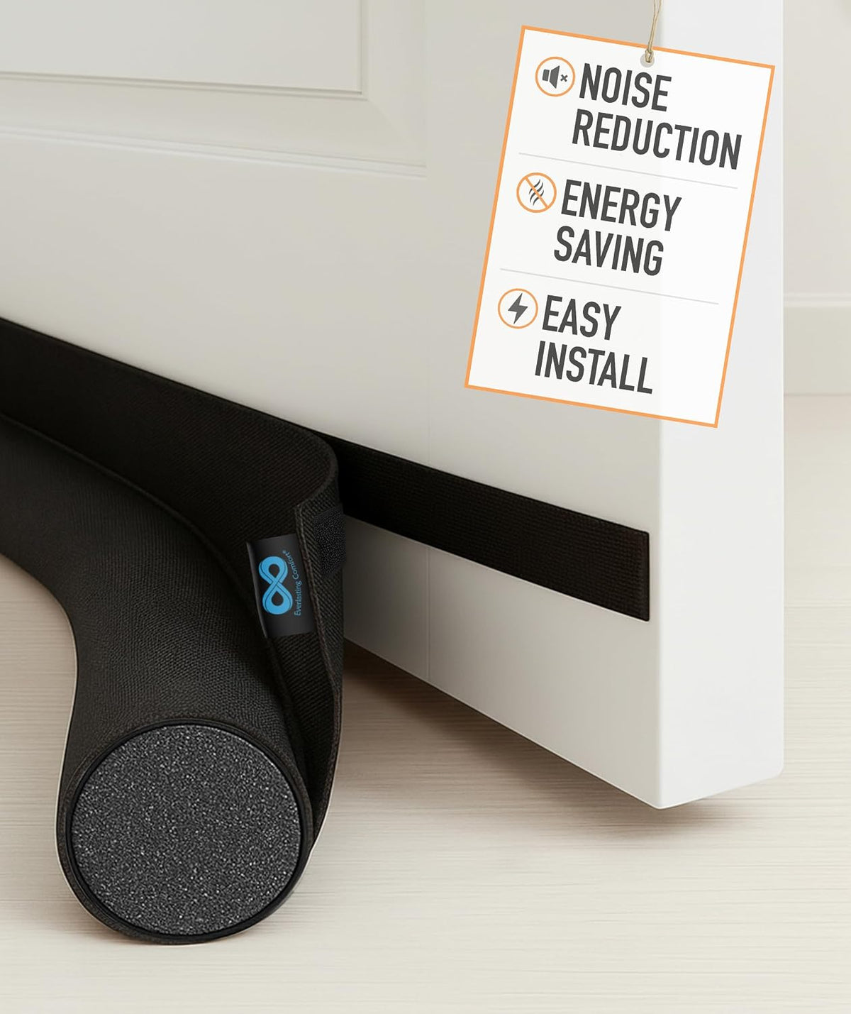 under Door Draft Stopper for Bottom of Doors, 1 Sided